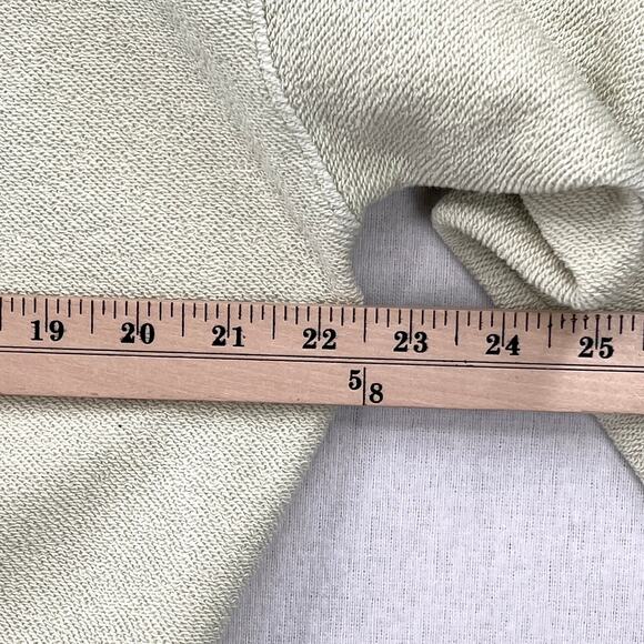 MADHAPPY Rainbow Cropped Crewneck Sweatshirt Womens Small Pale Green Pullover - Picture 14 of 15